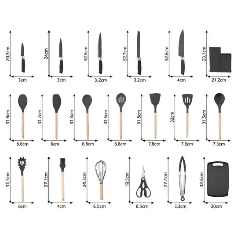 Kit de Utensílios de Cozinha - MasterCook 19 Peças