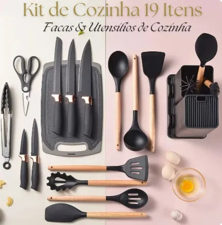 Kit de Utensílios de Cozinha - MasterCook 19 Peças